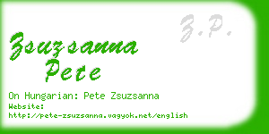 zsuzsanna pete business card